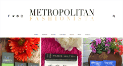 Desktop Screenshot of metropolitanfashionista.com
